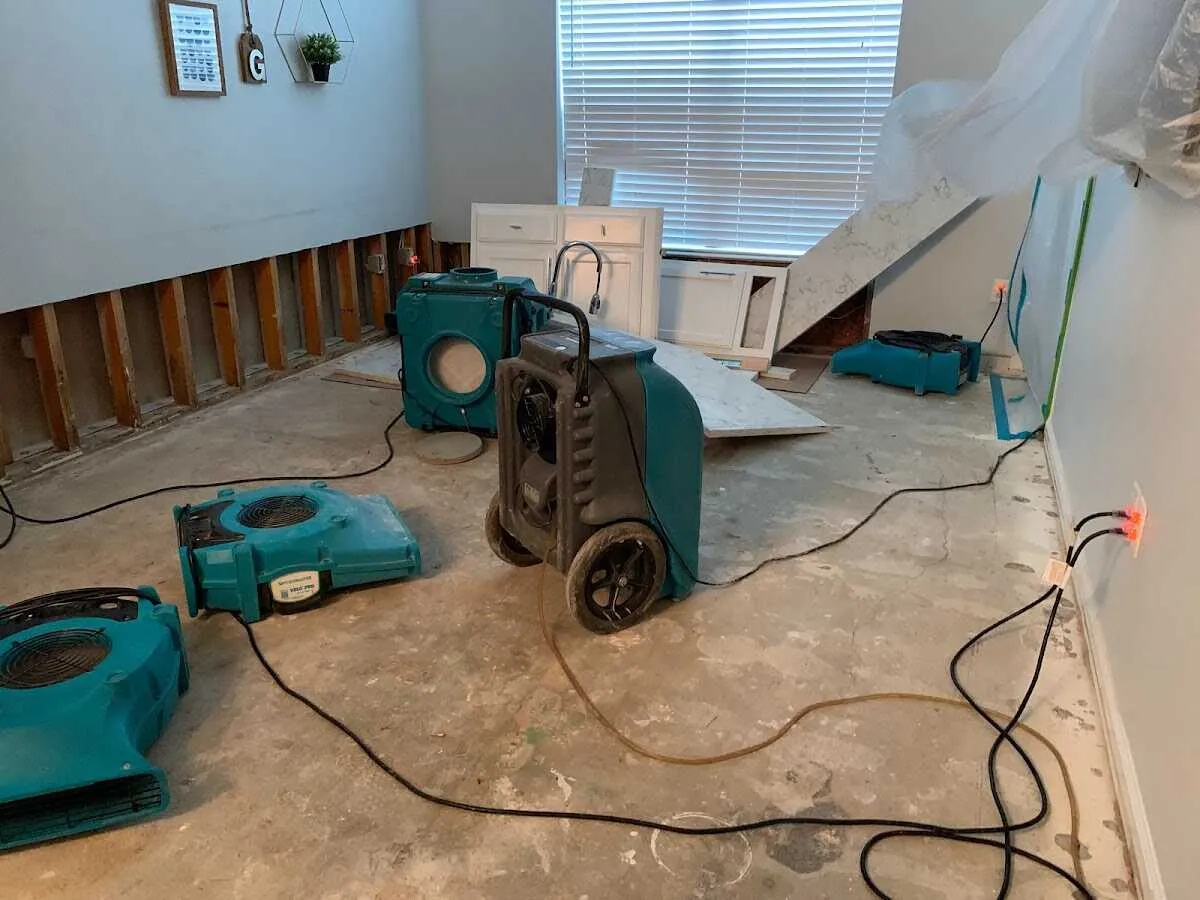 Dehumidifier in flood-cut room for Water Extraction & Removal in Kapaa